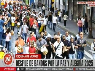 Bandas marciales continúan amenizando el Desfile por la Paz y la Alegría 2025 del pueblo venezolano