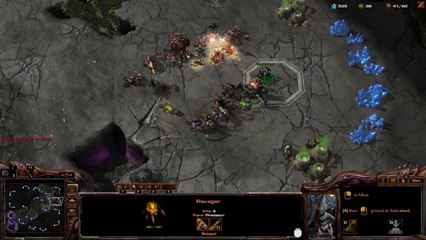 [StarCraft 2]No.0325--Great ZERG Player vs Hard A.I, WIN[2-Base Ravager-Ling Attack]