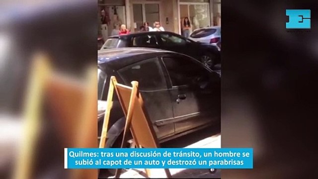 Quilmes: tras una discusión de tránsito, un hombre se subió al capot de un auto y destrozó un parabrisas