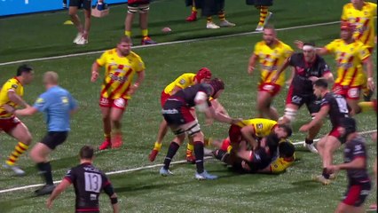 TOP 14 - Essai de Guillaume MARCHAND (LOU) - LOU Rugby - USA Perpignan