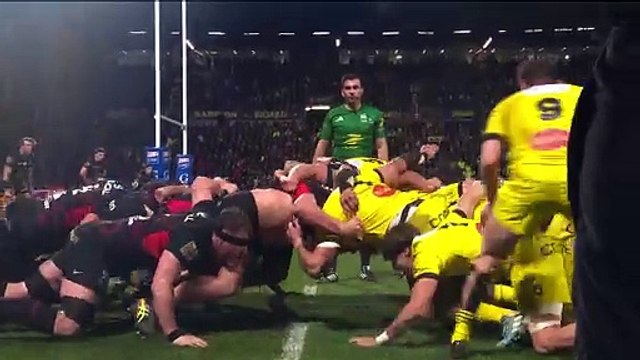 TOP 14 - Essai de Tolu LATU (SR) - Stade Rochelais - Stade Toulousain