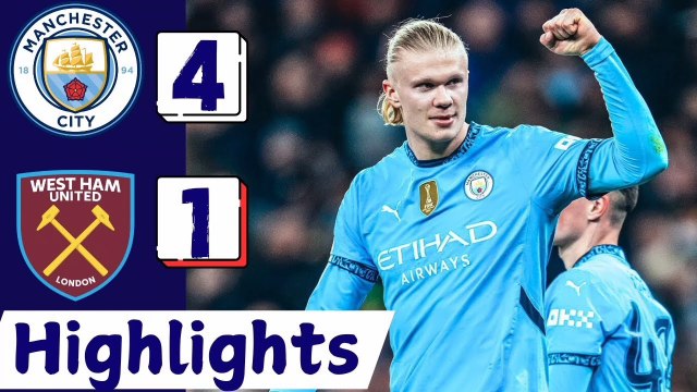 Manchester City vs West Ham 4-1 Goals & Highlights | Premier League 2024/25 - Haaland Double Goal