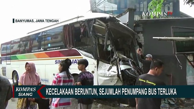 Kronologi Kecelakaan Beruntun 2 Bus dan Mobil Pickup di Banyumas
