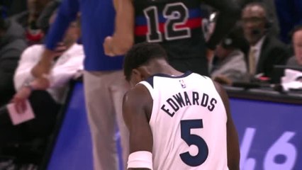 Edwards scores career-high 53 in Timberwolves loss to Pistons