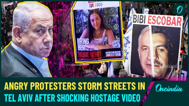 Israelis Erupt in Anger Against Netanyahu After Chilling Hostage Video| Protesters Arrested | Watch