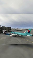 Passenger Boarding Bridge: Korean Air A320neo at Nagasaki Airport (NGS), Nagasaki, Japan #flights #fly #flightlovers #Canada #USA #Japan  #aviation #flying #FlyingLovers #aviationlovers