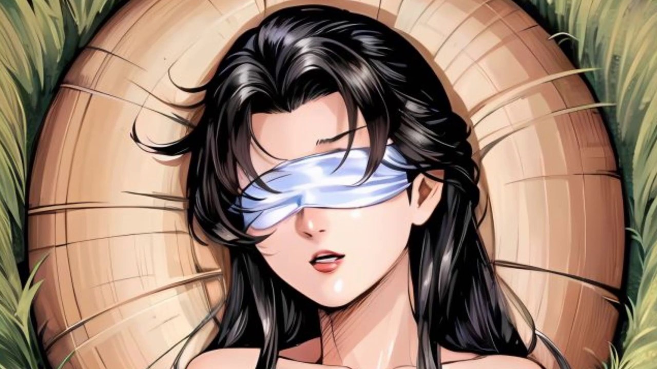 The chief disciple confessed to cover  Xiao Long Nu's eyes that night under the tree, and Yang Guo was not her first. 小龍女被人蒙住了眼睛，親吻臉頰，並將對方誤認為楊過 The Return of the Condor Heroes 神鵰俠侶 Hong Kong Comic Manga AI Anime