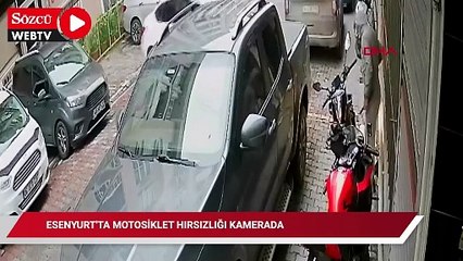 Esenyurt’ta motosiklet hırsızlığı kamerada