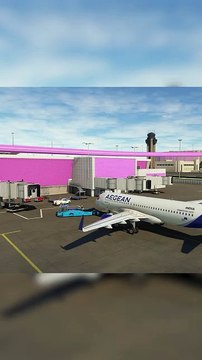 Passenger Boarding Bridge: Aegean Airlines A320neo at Stansted Airport (STN), London, United Kingdom #flights #fly #flightlovers #Canada #USA #Japan #aviation #flying #FlyingLovers #aviationlovers