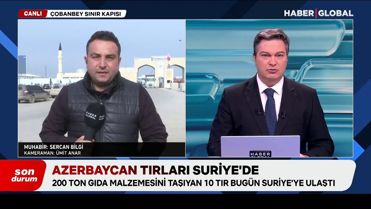 Azerbaycan'dan Suriye'ye insani yardım: 10 tırlık yardım malzemesi Suriye'ye ulaştı