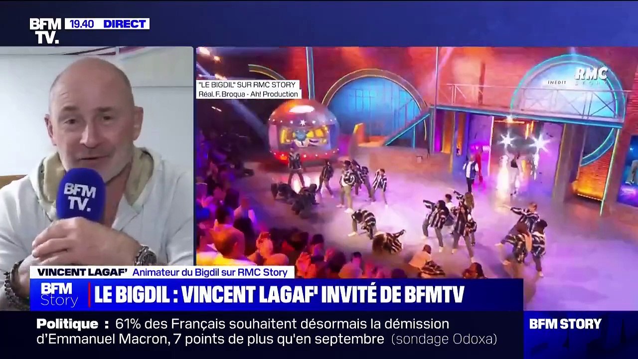 Le tacle de Vincent Lagaf' à Fabrice Bailly, actuel directeur des programmes de TF1, après le triomphe historique de son jeu, le Bigdil, sur RMC Story : "Je lui dédie ce succès"