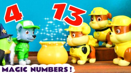 Paw Patrol Rocky has a Magic Numbers Magic Show Toy Story for Children
