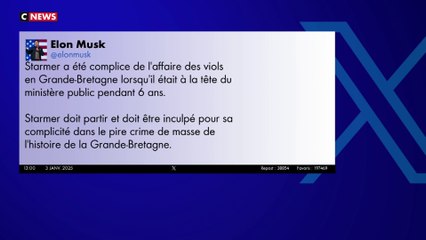 Royaume-Uni : Elon Musk s'en prend à Keir Starmer au sujet d'une vaste affaire de viols