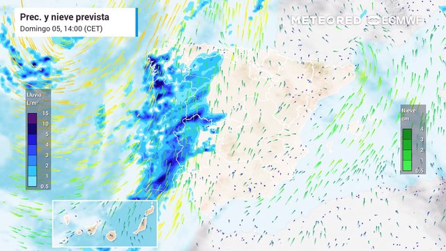 Varios frentes traerán lluvias abundantes a algunas zonas de España