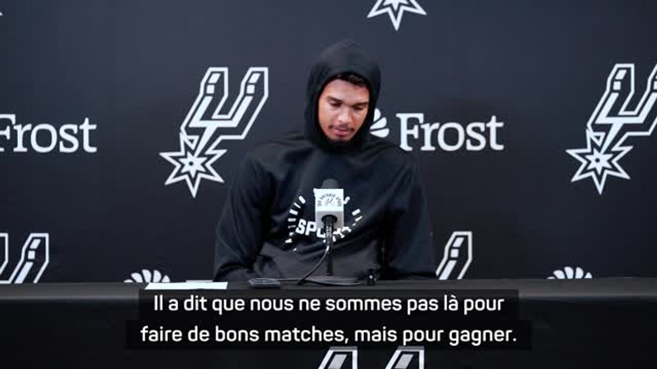 Spurs - Wembanyama : “Utiliser notre jeunesse comme excuse, c’est avoir une mauvaise mentalité”