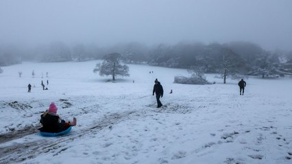 Heavy snow leads to suspended flights and motorway chaos across Britain