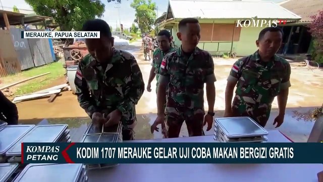 Kodim 1707 Merauke Gelar Uji Coba Makan Bergizi Gratis
