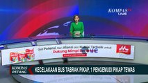 Kecelakaan Bus Tabrak Pikap di Jalan Raya Ngawi-Solo, 1 Pengemudi Pikap Tewas