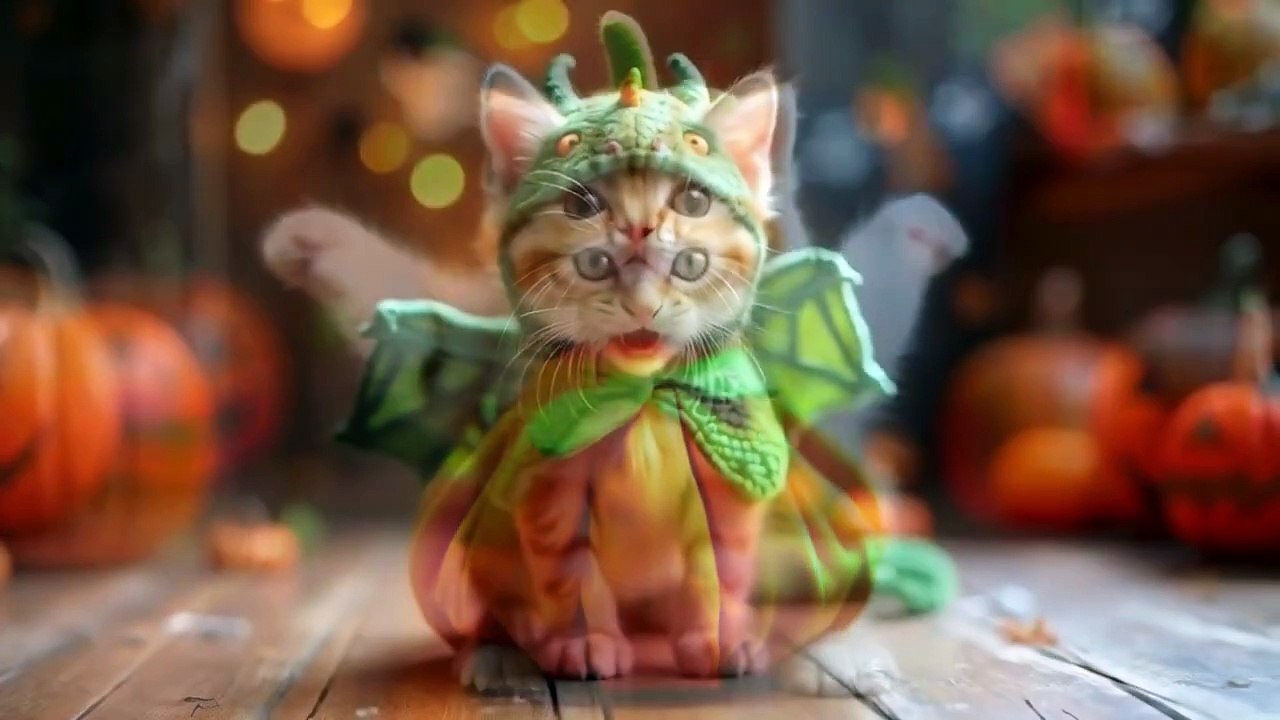 "Spooky Yet Adorable: Cats in Halloween Costumes"
