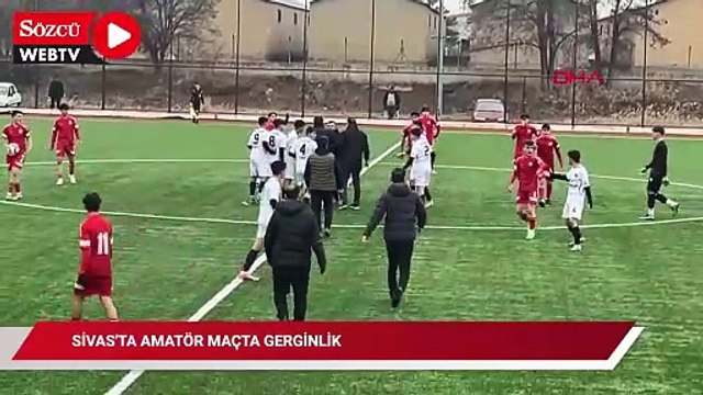 Sivas'ta amatör maçta gerginlik; maç yarıda kaldı