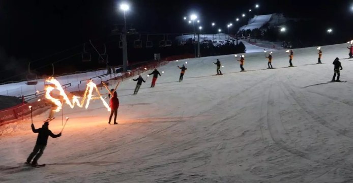 Palandöken ve Sarıkamış’ta yeni yıl coşkuyla karşılandı