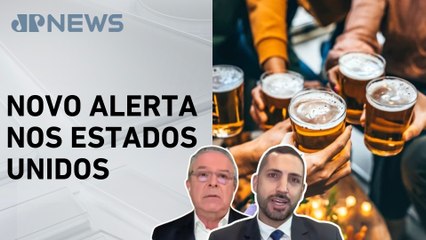 Bebidas alcoólicas devem incluir alerta de câncer no rótulo dos produtos; comentaristas analisam