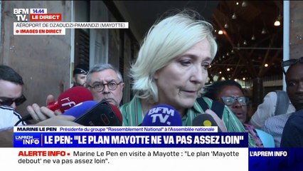 Marine Le Pen à Mayotte: "Sans régler le problème de l'immigration clandestine, rien ne pourra être efficace"