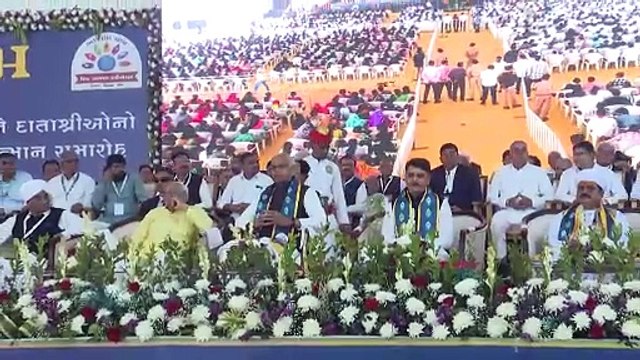 #GANDHINAGAR ANJANA DHAM SHILANYAS KARIYKRAM BY #GUJARAT GOVERNOR & GUJARAT CM