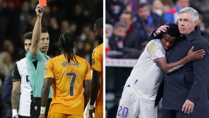 Carlo Ancelotti defiende a Vinicius Jr. tras su expulsión en la última victoria del Real Madrid