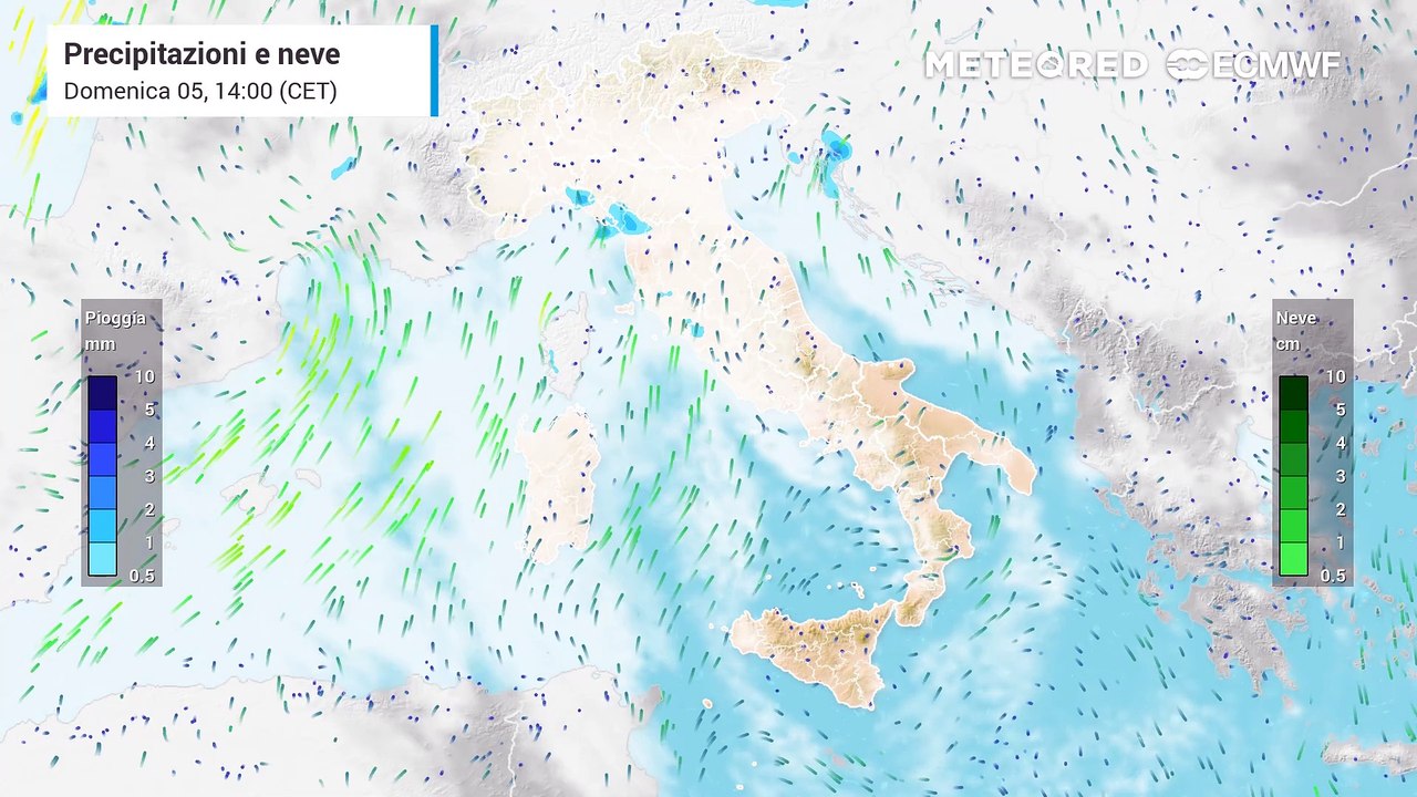 Le previsioni aggiornate per le prossime ore in Italia: dove pioggia e neve?