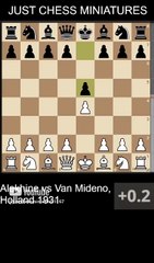 Alekhine beats Van Mideno with a Rook checkmate