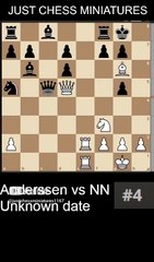 Adolf Anderssen defeats NN with the Opera checkmate
