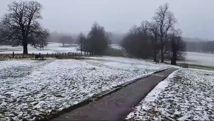 Snowy scenes at Wollaton Park and Hall