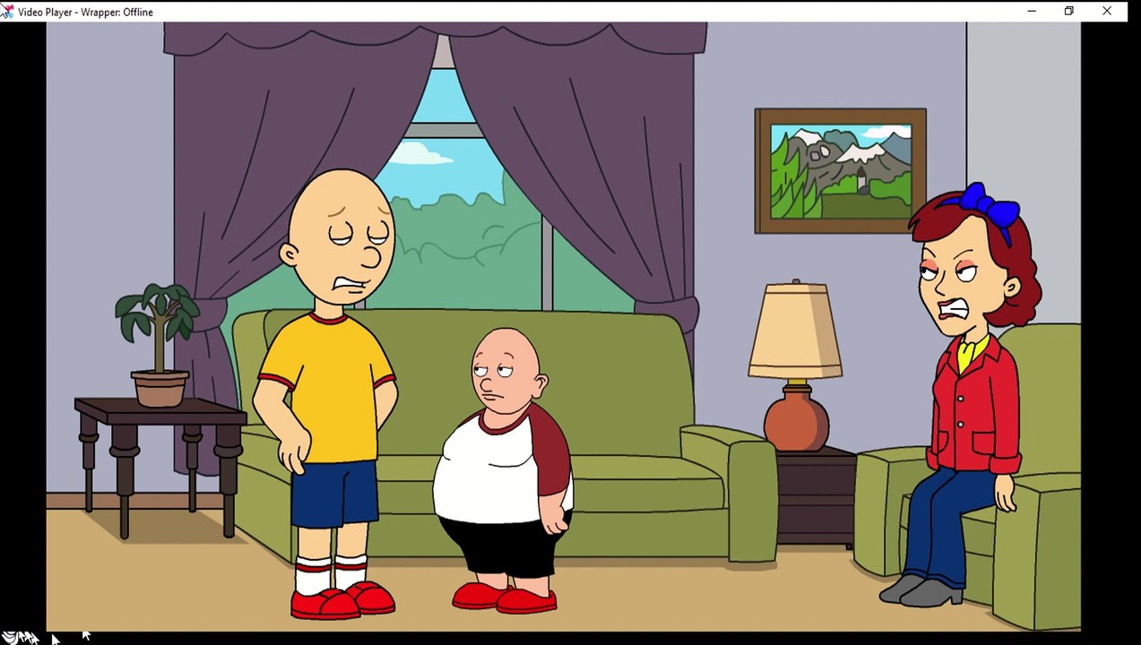 caillou says yes to a baby for 24 hours/grounded