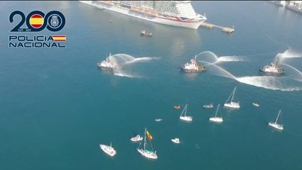Los Reyes Magos llegando a Las Palmas de Gran Canaria por mar / POLICÍA NACIONAL