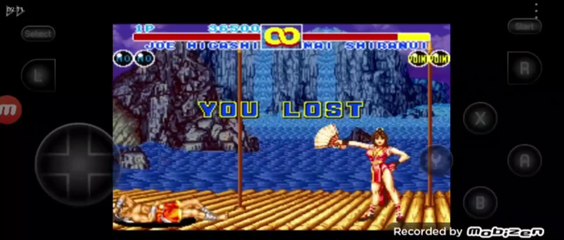 Fatal Fury 2 Joe Higashi vs Mai Shiranui Joe Higashi é derrotado por Mai Shiranui