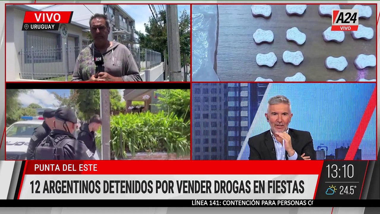 🚨  PUNTA DEL ESTE: 12 ARGENTINOS DETENIDOS POR VENDER DROGAS EN FIESTAS