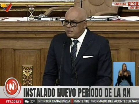 Pdte. AN Jorge Rodríguez reafirma convocatoria al Pdte. Nicolás Maduro para su juramentado el 10-E
