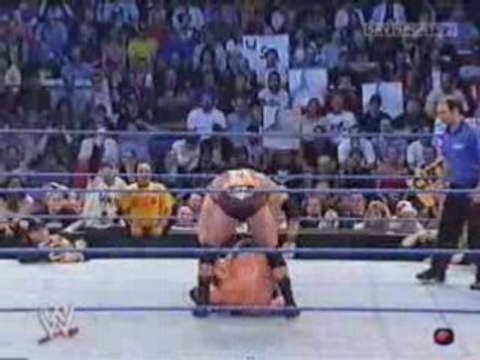 Brock lesnar breaks Hardcore holly's neck