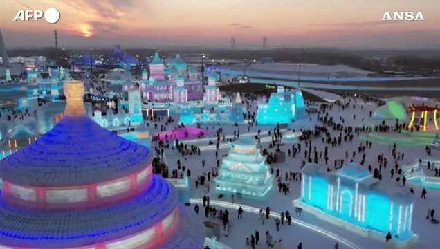 Cina, ad Harbin si apre il festival delle sculture di ghiaccio