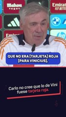 Ancelotti se muestra tajante sobre Vinicius y la tarjeta roja