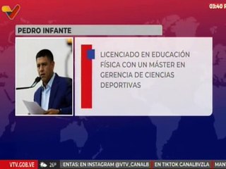 Perfil del primer vicepresidente de la Asamblea Nacional Pedro Infante