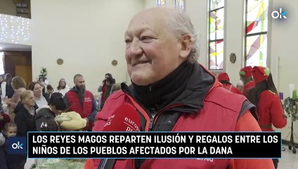 Los Reyes Magos reparten ilusión y regalos entre los niños de los pueblos afectados por la DANA