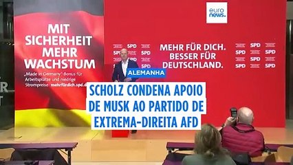 Scholz condena o apoio de Musk à AfD de extrema-direita