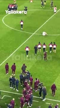 فرحة لاعبي باريس سان جيرمان بعد التتويج بالسوبر الفرنسي 🇫🇷 على حساب موناكو في الدوحة 🇶🇦