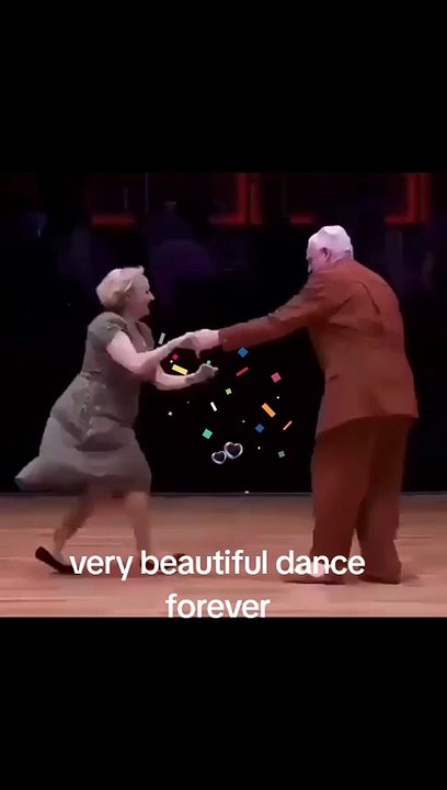 Old couple dance