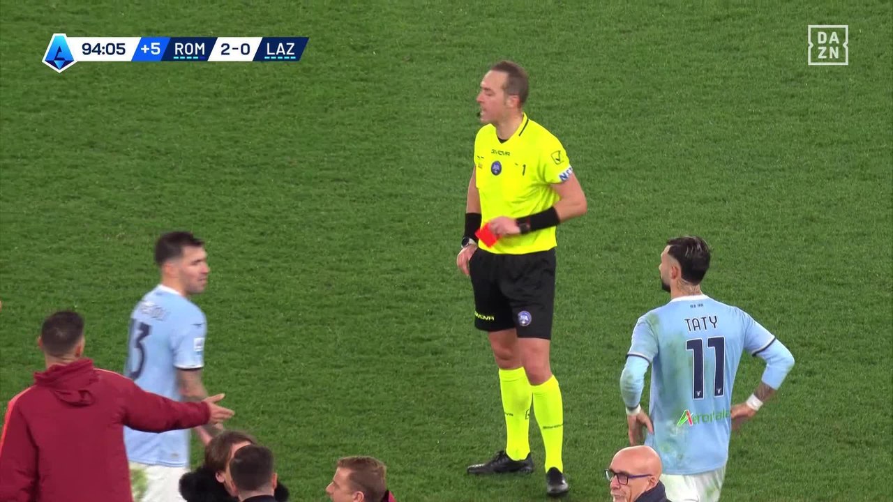 Roma - Lazio: Rote Karte für in der 95. Minute