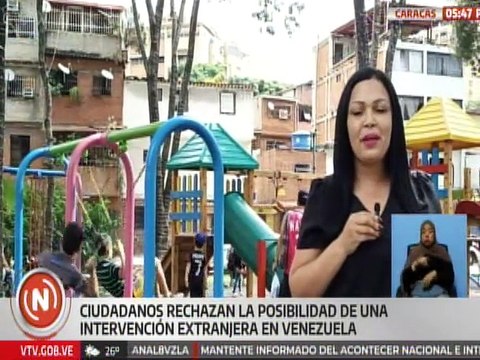 Caraqueños rechazan una posible intervención militar en el país y auguran paz para Venezuela