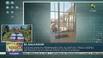 El Salvador permanece en alertas tras sismo de magnitud 6.3