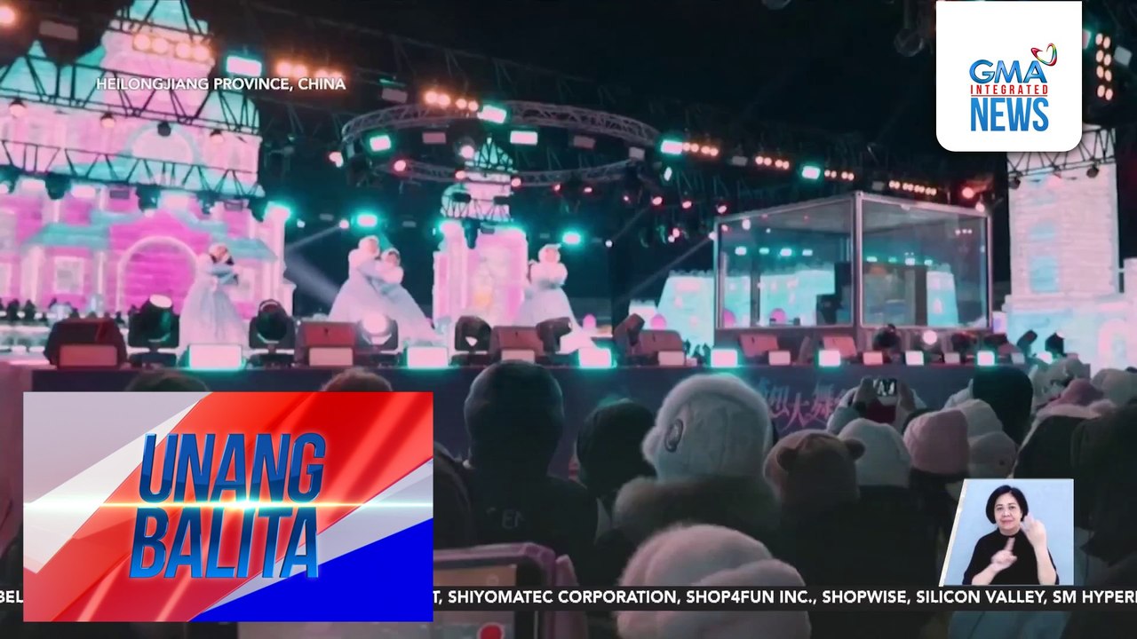 Pinailawang giant ice sculptures at ice slide, tampok sa Ice and Snow Festival sa Harbin | Unang Balita